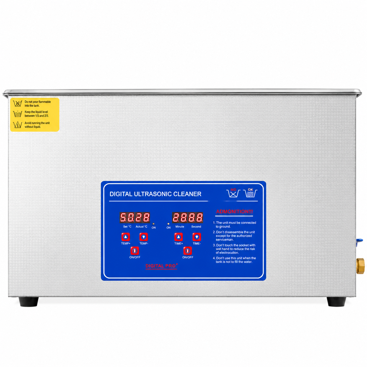 Professional Ultrasonic Cleaner, 30 L Ultrasonic Jewelry Cleaner with Digital Timer & Heater, Stainless Steel Industrial Sonic Cleaner 40kHz for Glasses, Watches, Rings, Small Parts