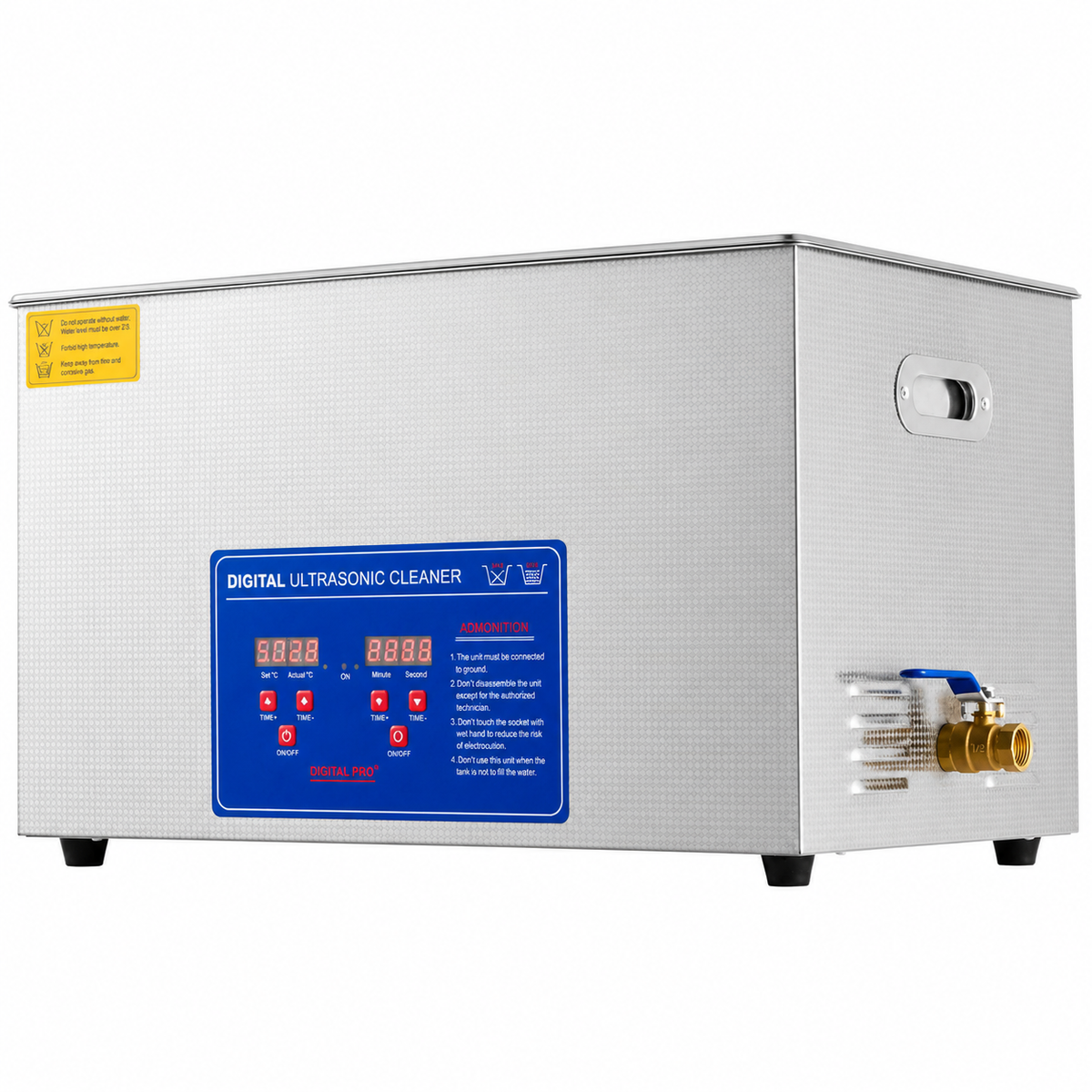 Professional Ultrasonic Cleaner, 30 L Ultrasonic Jewelry Cleaner with Digital Timer & Heater, Stainless Steel Industrial Sonic Cleaner 40kHz for Glasses, Watches, Rings, Small Parts