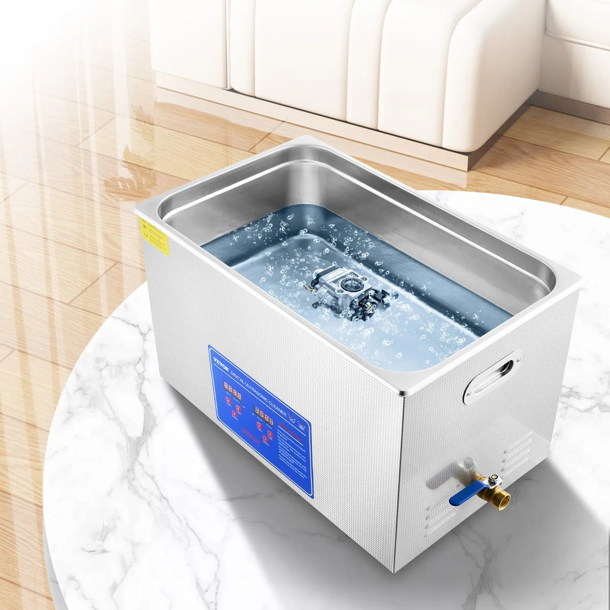 Professional Ultrasonic Cleaner, 30 L Ultrasonic Jewelry Cleaner with Digital Timer & Heater, Stainless Steel Industrial Sonic Cleaner 40kHz for Glasses, Watches, Rings, Small Parts