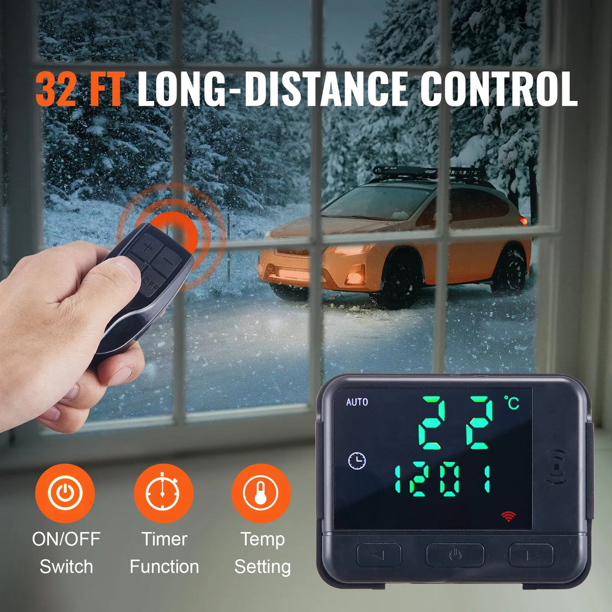8 KW Diesel Air Heater, Bluetooth App Control All-in-one Diesel Heater with Automatic Altitude Adjustment, Remote Control and LCD, Portable Parking Heater for RV Trailer Camper Van Boat