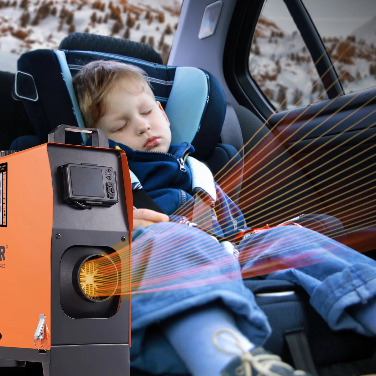 8 KW Diesel Air Heater, Bluetooth App Control All-in-one Diesel Heater with Automatic Altitude Adjustment, Remote Control and LCD, Portable Parking Heater for RV Trailer Camper Van Boat